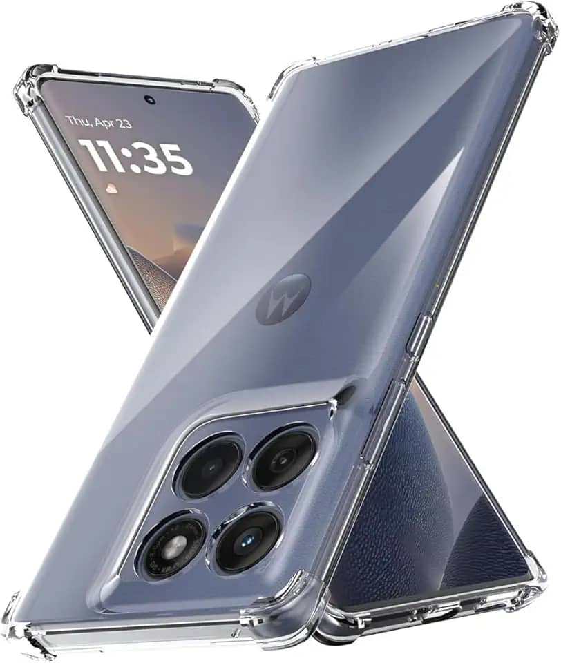 FIT IT Capa TPU Anti Impacto para Motorola Edge 60 Pro 5G, Capinha Anti-Shock com Bordas Reforçadas