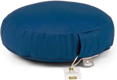 YOGATERIA Bodhi Almofada de meditação Zafu Yoga | Zafu Rondo Premium Flat Eco | Almofada Puf de assento Yoga com recheio de Kapok/fibra de paina e capa em algodão eco 8cm x Ø 35 cm