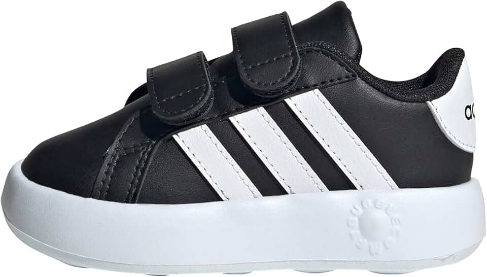 Tênis Adidas Grand Court 2.0 CF Infantil Preto e Branco