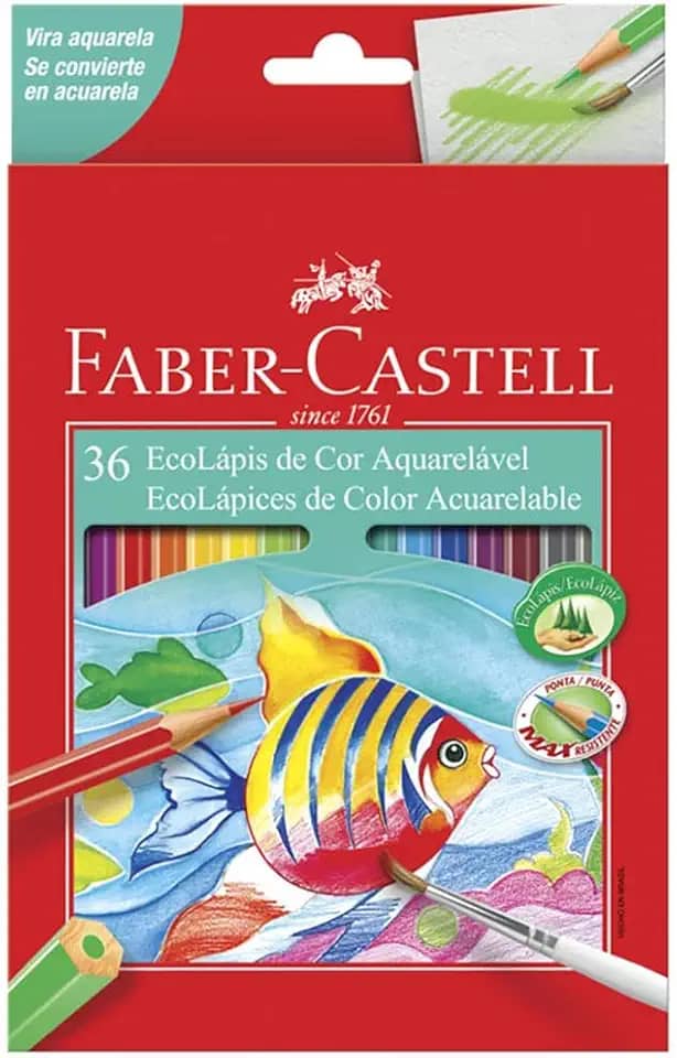 EcoLápis Aquarelavel 36 Cores, Faber-Castell, 120236G, Grafite
