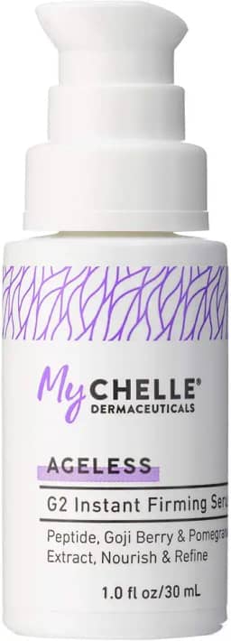 MyCHELLE Dermaceuticals Sérum firmador instantâneo G2, 30 ml – Sérum firmador de pele com peptídeo, baga de goji e extrato de romã para nutrir, refinar e ajudar a reduzir a aparência de linhas finas e