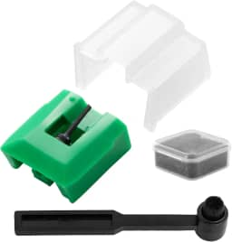 Agulhas de gravação ATN95E compatíveis com toca-discos de vinil da série Audio-Technics AT-LP120X, agulha de substituição para toca-discos ATN95E com escova de limpeza Stylus