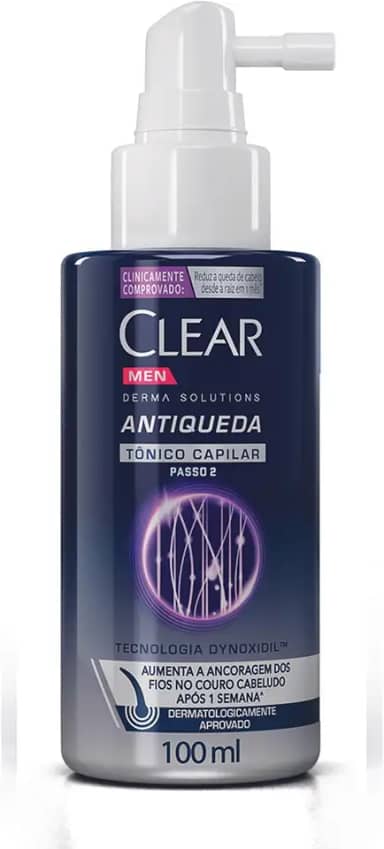 Clear Tônico Capilar Antiqueda Men Derma Solutions Spray 100Ml