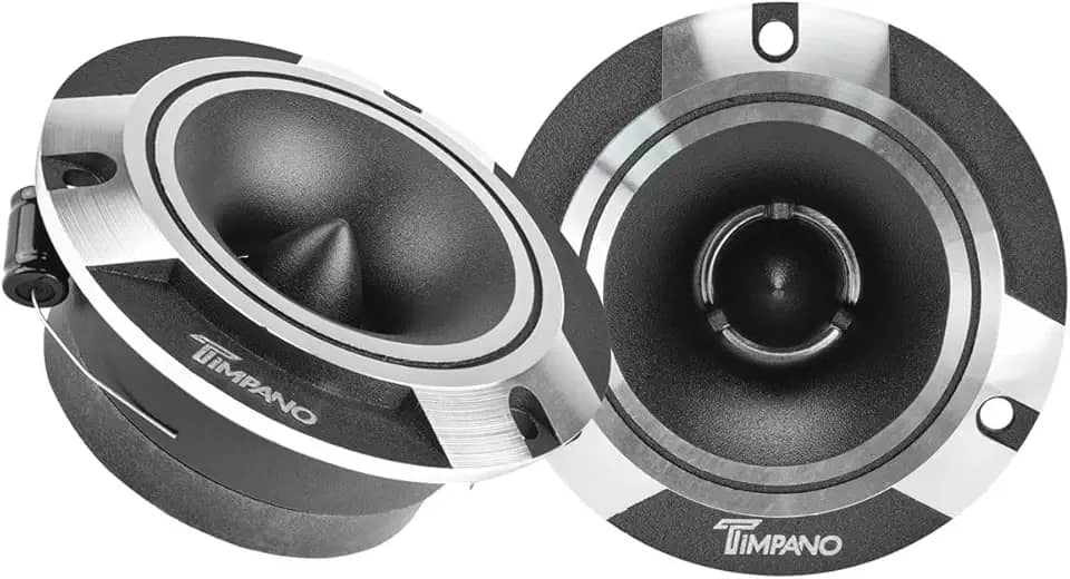 Timpano ST2 Chrome Slim Super Tweeter, 600 Watts 4 Ohm, 105 dB, 3.85" Cromado, Tweeters de Carro Profissional