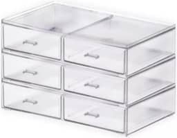 Caixa Organizadora Em Acrilico Com 6 Gavetas Make E Multiuso