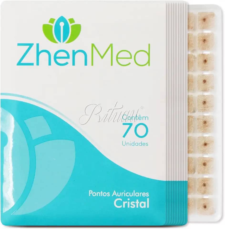Ponto Auricular Cristal 700 Pontos Zhenmed Auriculoterapia (Esparadrapo Redondo)