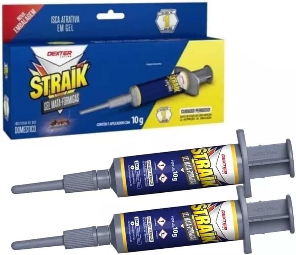 Veneno Para Formiga Gel Straik Dexter Latina Mata 72 Horas Kit Com 2 Unidades