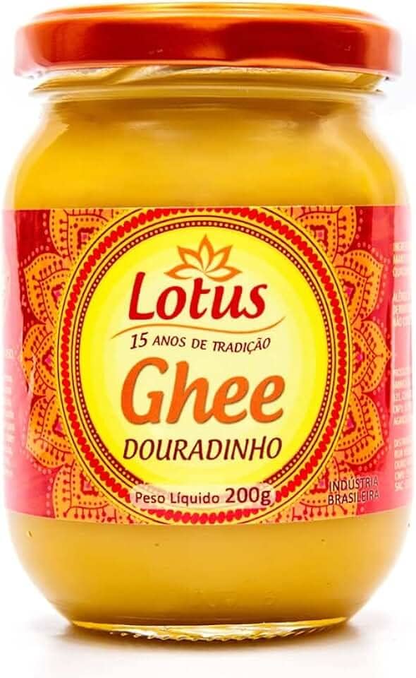 Ghee Douradinho Lotus 200g - Manteiga Clarificada Zero Lactose