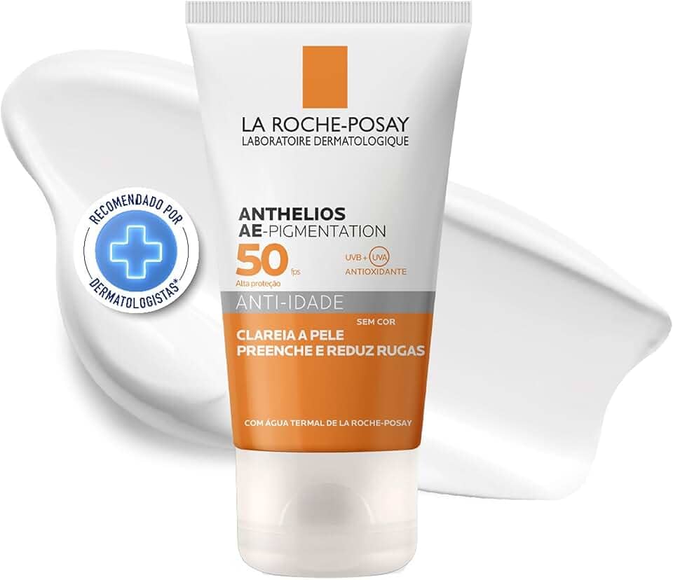 La Roche-Posay, Protetor Solar Anti-Idade com Ácido Hialurônico, Sem Cor, Textura Gel Creme, FPS50, 50g