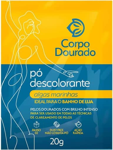 Corpo Dourado - Pó Descolorante Corporal Algas Marinhas Sachê 20g