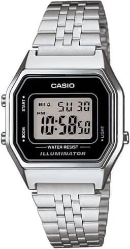 Relógio Feminino Digital Casio Vintage LA680WA-1DF - Prata