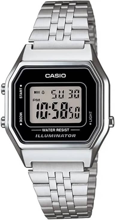 Relógio Feminino Digital Casio Vintage LA680WA-1DF - Prata