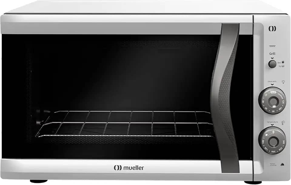 Forno Elétrico de bancada Mueller 50 litros e Vidro Duplo MFB50F 220V Branco