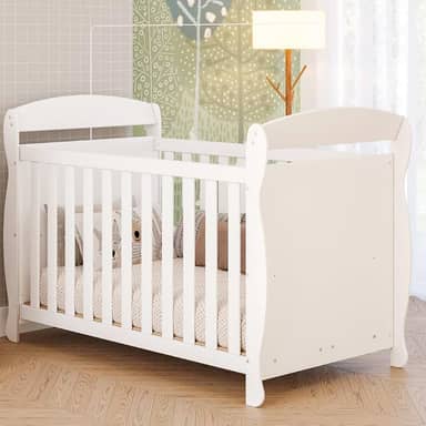 Berço Americano Marquesa 100% Mdf Multifuncional 3 em 1 Branco Carvalho Móveis Peroba Branco Brilho