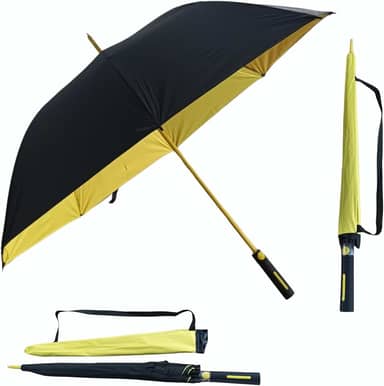 Guarda Chuva Automático Grande | Reforçado, Hiper Repelente à Água, Fibra de Vidro UltraFlex | Tecido Resistente, Proteção UV 100%, Resistente ao Vento | Perfeito para Chuva e Sol