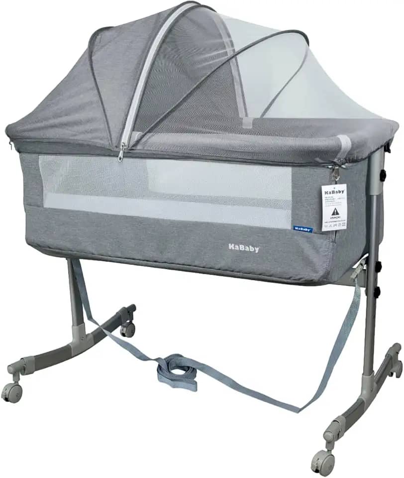 Berço Moisés Co-bed Cinza Com Mosquiteiro KaBaby