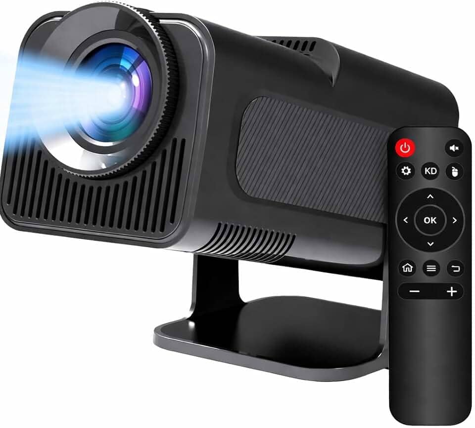 Projetor Portátil Mini com WiFi 5G, Bluetooth 5.0, Android 11, Suporte 4K 1080P Full HD, 12000 Lumens, Correção Horizontal 180°