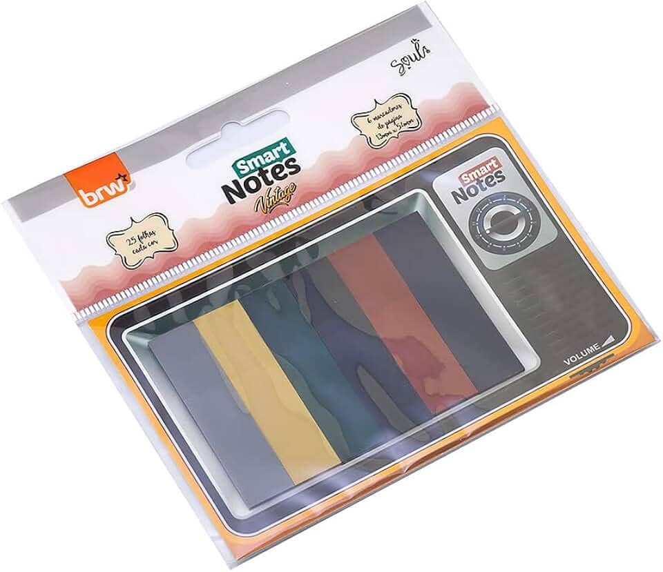 Marcador de Página 13x54mm Vintage Televisão 6 Cores, BRW