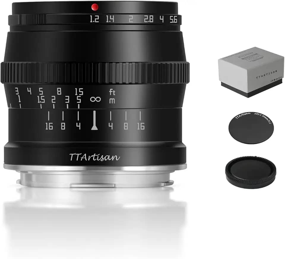 TTArtisan Lente de foco manual de grande abertura F1.2 APS-C de 50 mm para câmera Leica L Mount como Leica T TL CL TL2 para modo Sigma FP APS-C