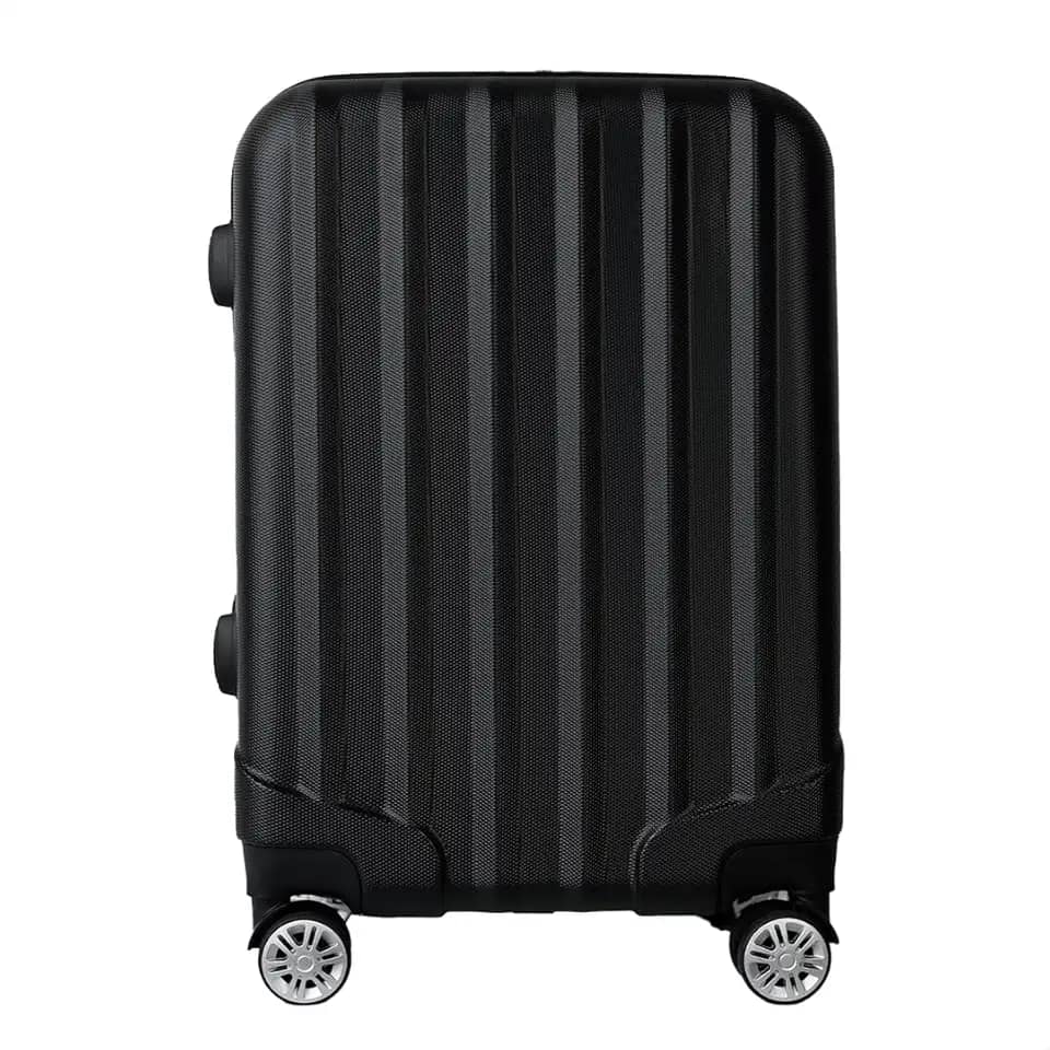 Mala de Viagem de Bordo Silent Noronha 10kg - Padrão ANAC | Rígida em ABS | 4 Rodas Duplas 360° | Cadeado Numérico Integrado | Leve e Resistente (Cor Preto)