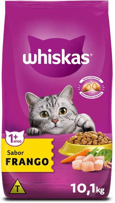 whiskas Ração Whiskas Frango Para Gatos Adultos 10 1 Kg