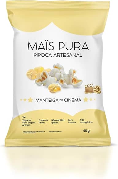 Pipoca Artesanal Maïs Pura Manteiga de Cinema 40g