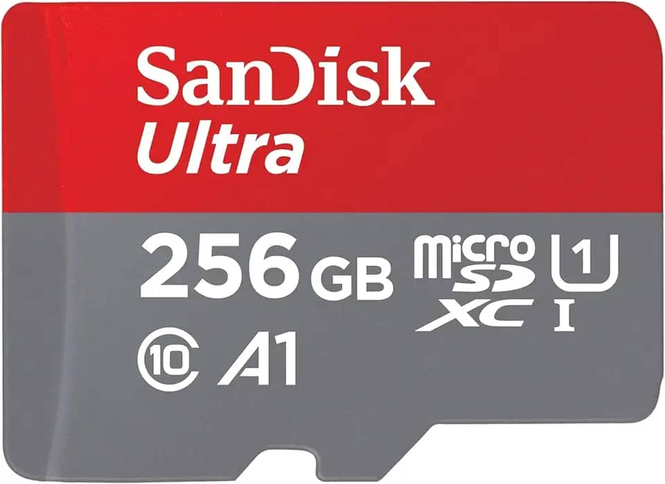 SanDisk Cartão de memória ultra microSDXC UHS-I de 256 GB com adaptador - até 150 MB/s, C10, U1, Full HD, A1, cartão MicroSD - SDSQUAC-256G-GN6MA [Nova versão]