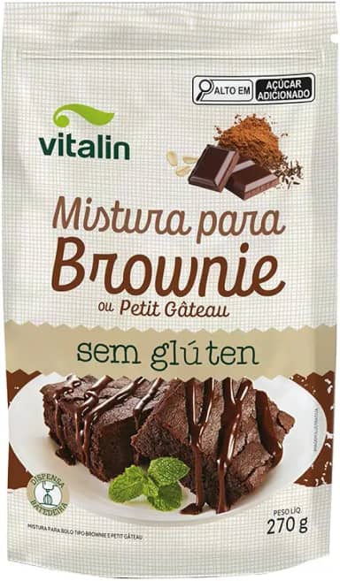 Vitalin Mistura Para Brownie Integral Sem Glúten 270G