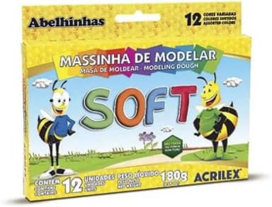 Massinha Soft Conjunto com 12 Cores Acrilex