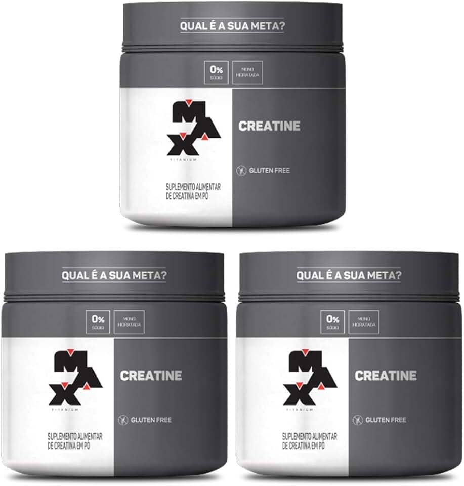 Kit 3x Creatina 300g Max Titanium