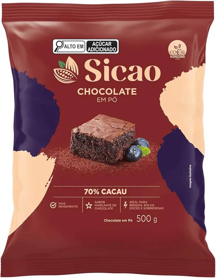 Chocolate em Pó 70% Cacau Sicao 500gr