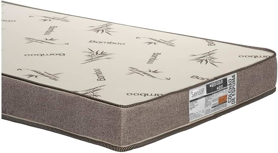 Colchão Solteiro com Espuma D33 Firme para Cama de Solteiro Colchão D33 88x188