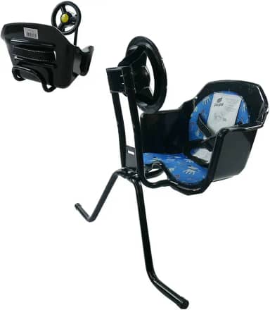 Cadeira De Bicicleta Dianteira Frontal Cadeirinha Toy Com Volante (Preto)