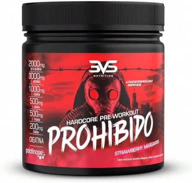 3VS Nutrition Pré Treino Prohibido 360g Sabor Morango