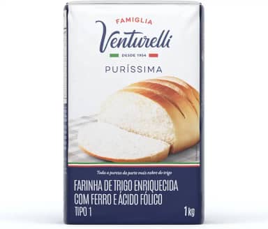 Farinha de Trigo Tipo 1 - Famiglia Venturelli Puríssima, Pacote de 1Kg