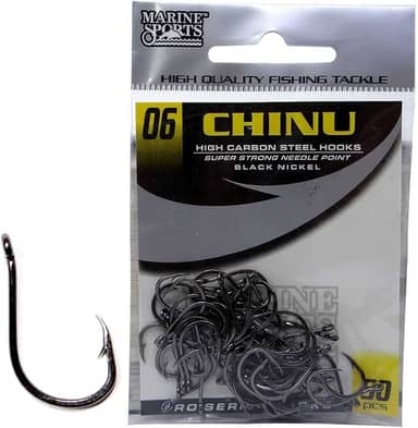 Anzol Marine Sports Chinu Black Nickel N. 06 Com 50