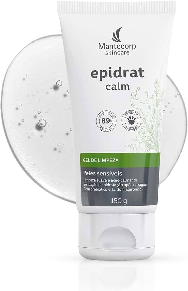 Gel de Limpeza Facial Epidrat Calm - 150g - Fórmula Suave e Hidratante - Ação Calmante - Mantecorp
