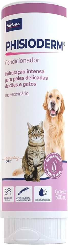 Virbac Phisioderm Condicionador para Cães e Gatos 500 mL
