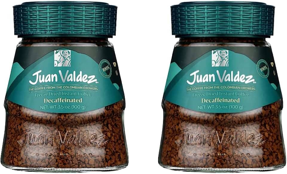 Juan Valdez Descafeinado Solúvel 95G - Café Arábica Instantâneo Liofilizado Descafeínado - 1 Unidade