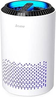 AROEVE Purificadores de ar para casa, HEPA purificadores de ar para purificadores de ar para fumaça pólen caspa cheiro de cabelo purificador de ar portátil com modo de sono controle