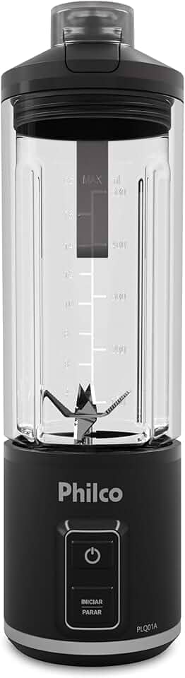 Liquidificador Portátil Philco 700ml Sem Fio 120W PLQ01A