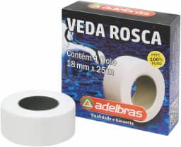 Fita Veda Rosca, Adelbras, 18mmx25m