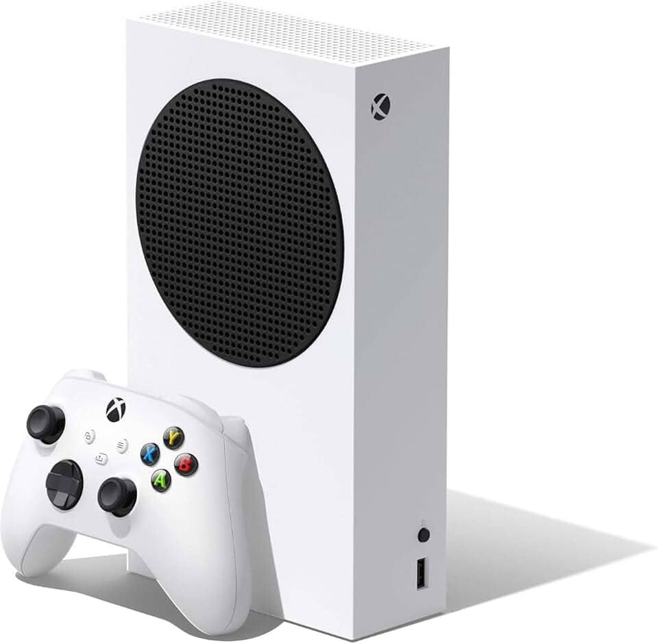 Microsoft Xbox Series S 512 GB All-Digital Console de jogos + 1 controle sem fio Xbox, branco - resolução de 1440p, até 120 FPS, 802.11ac 2x2 WiFi - WEPGPY HDMI Cabo