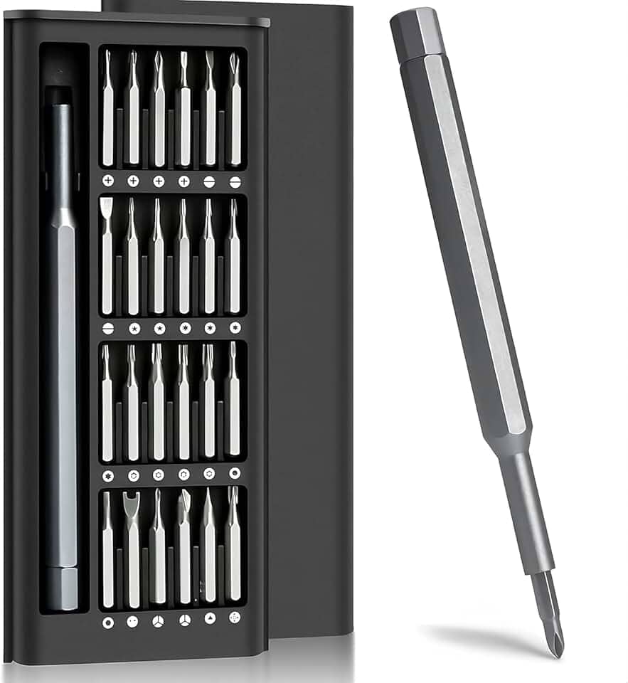 Kit Conjunto de Chave de Fenda 24 em 1 com Estojo Magnético Precisão Ideal para Reparos em Celulares, Notebooks, Relógios e Eletrônicos em Geral Premium