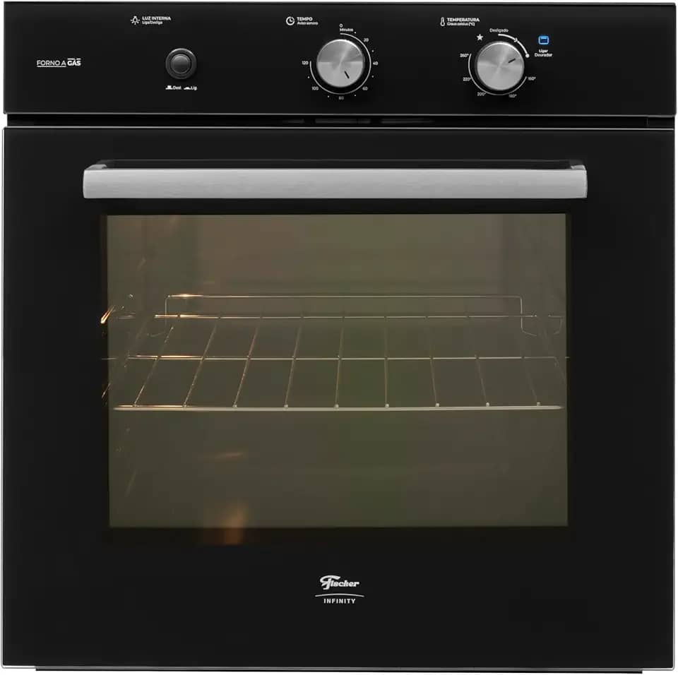 FISCHER FORNO A GÁS EMBUTIR INFINITY 78L. COM GRILL INOX 127V - 36450-104456
