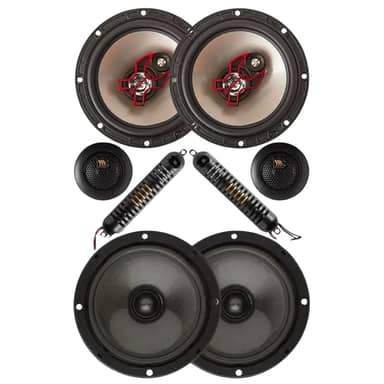 Par Alto Falante B3x60x 6 Polegadas Bravox 100 Rms + Par Alto Falante Kit 2 Vias 6 Polegadas Bravox Cs60bk 130 Rms Tnt Full Som Automotivo