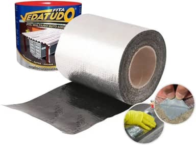 Fita Impermeabilizante VedaTudo Alumínio 30cm Rolo 10 Metros