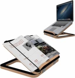 Suporte Ergonômico Para Leitura Livros Tablets Mdf Preto