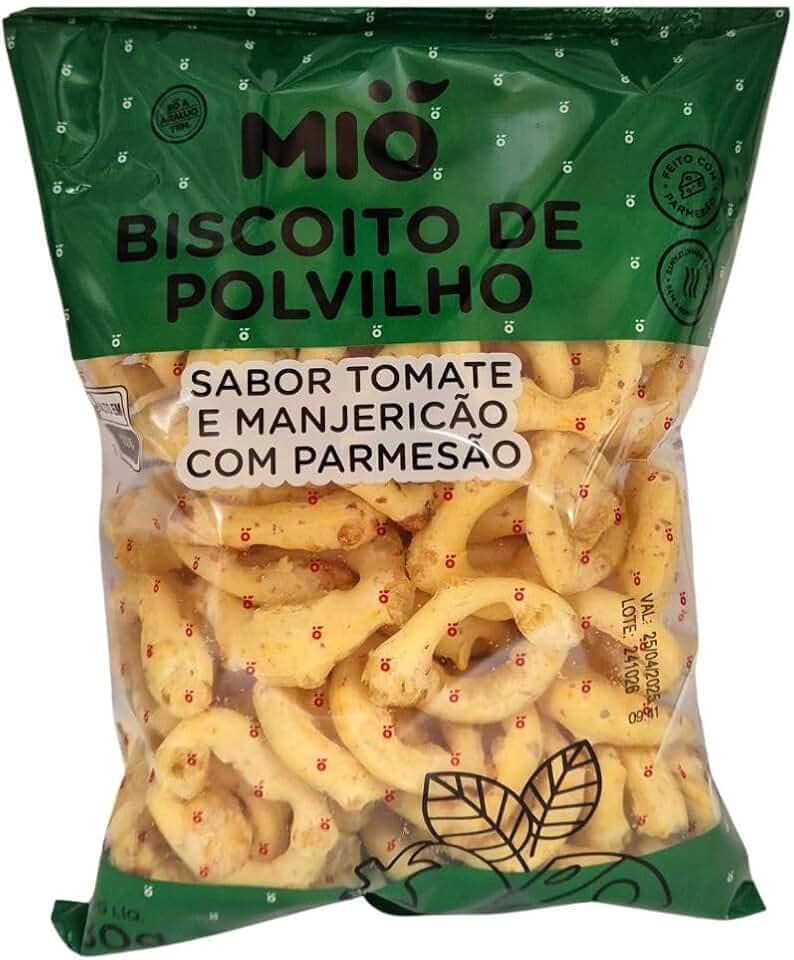 Biscoito de Polvilho Mió Sabor Tomate e Manjericão com Parmesão 80g