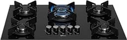FISCHER COOKTOP GÁS 5 BOCAS TC INFINITY MESA VIDRO PRETO BIVOLT 26298-57077